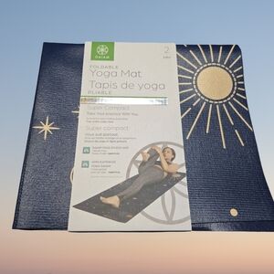 GAIAM Midnight Blue Yoga Mat with Golden Celestial Design